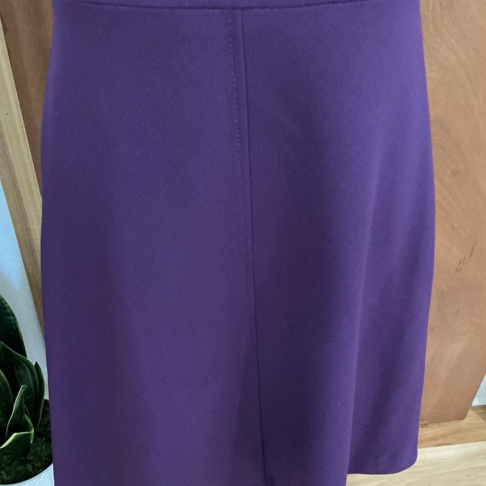 Brooks Brothers Wool Purple A-Line Dress Sz 6 Short Sleeve Career-core Classic - Picture 6 of 16